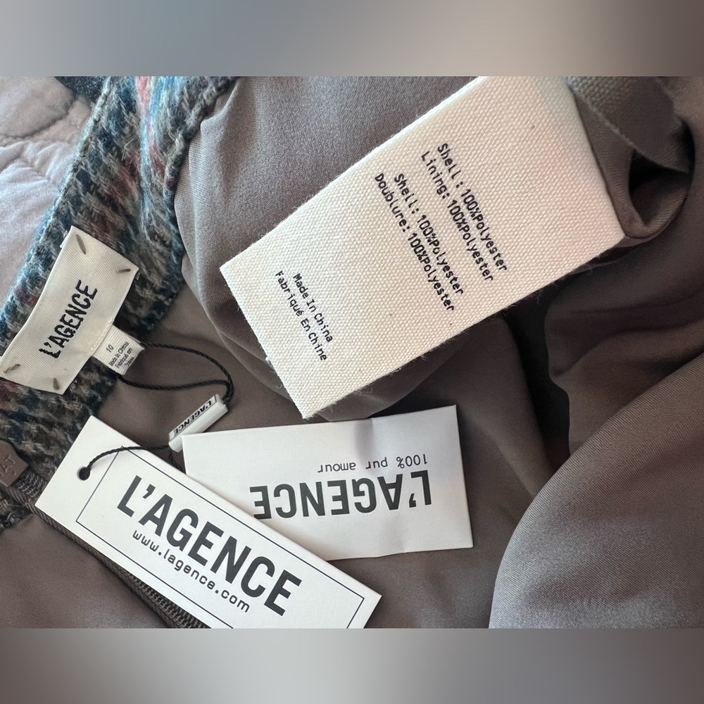 L'AGENCE Zander Button Mini Skirt in Tan And Teal NWT - Picture 14 of 16